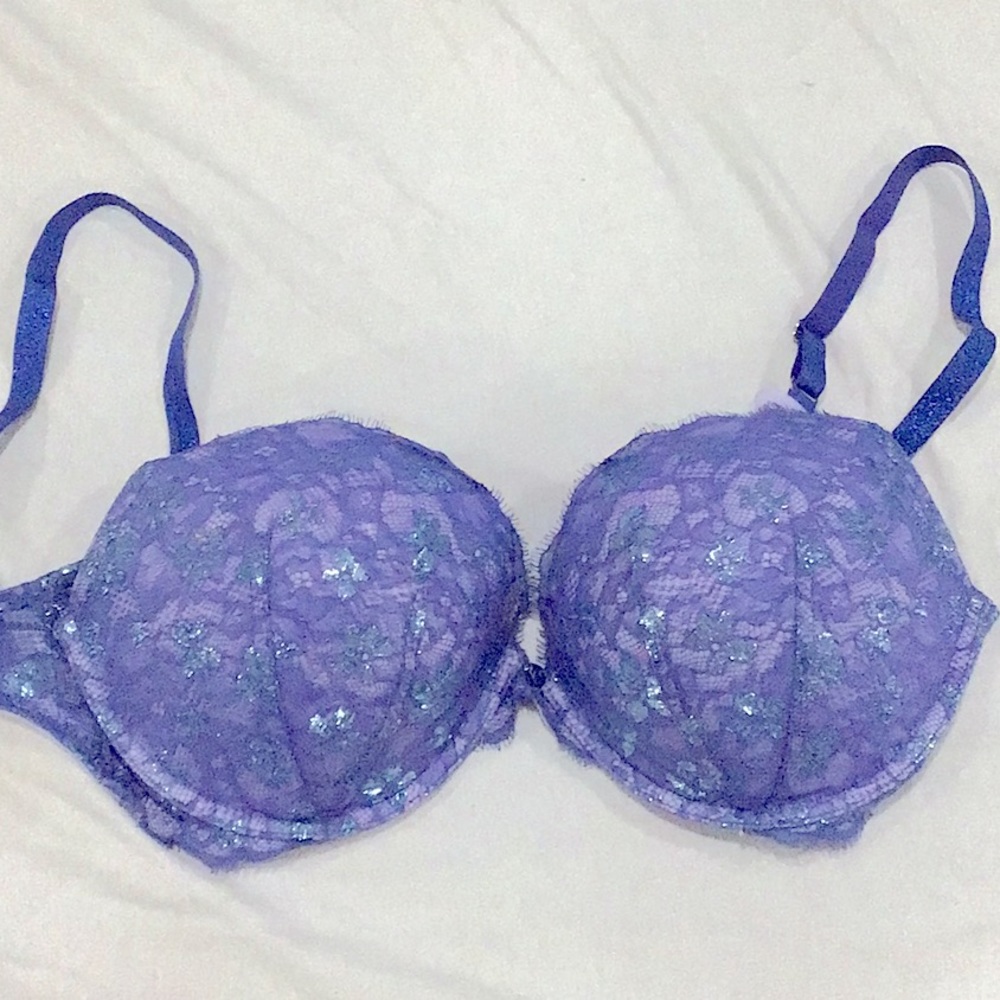 Lingerie Sale💋Sexy Mermaid 🧜‍♀️ shimmer tanzanite purple VS bra! Size 38D 😻👏 - Picture 7 of 7